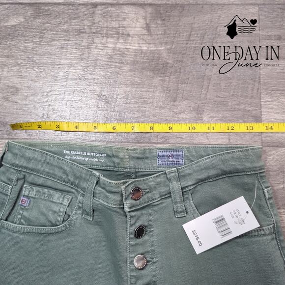 Adriano Goldschmied The Isabelle Button Up High Rise Crop Jeans Size 27 (4) - Picture 3 of 6